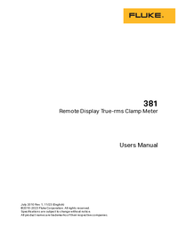 Thumbnail of document Manual - 381 Remote Display True-RMS AC/DC Clamp Meter